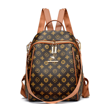 Backpack Women's 2024 New Arrival Letter Printed Korean-Style Light Fashionable All-Match Large Capacity Casual Women's Bag Student Bag