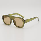 Translucent green frame tea slices