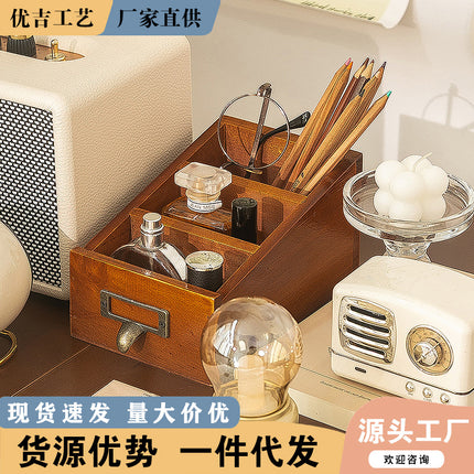 Bedside Remote Control Phone Holder Desktop Organizer Lipstick Perfume Storage Box Makeup Brush Holder Pen Holder Desk Pencil Box