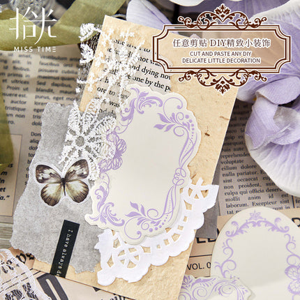 Korean-Style Material Paper, Memories of the Past Series, Embossed Journaling Notes, DIY Decorative Collage Base Material
