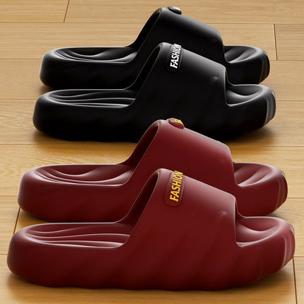 Women's Summer New Style Slippers for Couples, Thick-Soled Indoor Bathroom Anti-Slip and Odor-Resistant Slippers for Men to Wear Outside