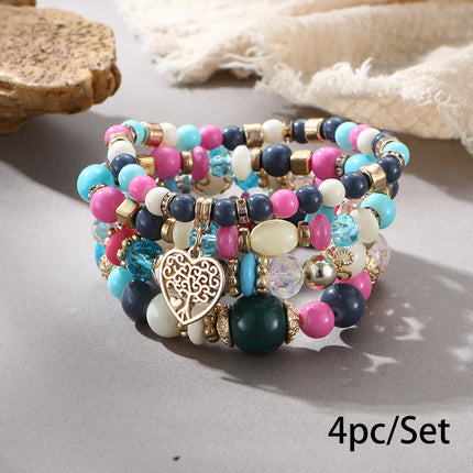 European and American Cross-Border Hot-Selling New Bohemian Bracelets Creative Tassel Multi-Layer Beaded Bracelets Fashion Jewelry