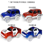 4 cars (with lights))