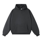 Gray-cotton hooded sweatshirt / S (recommended 55kg )