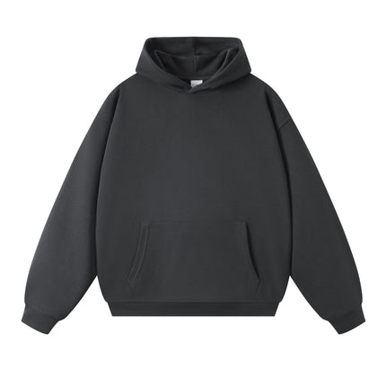 New Style Couple's Loose-Fitting Round-Neck Hooded Sweatshirt, Long-Sleeved Sweatshirt, Heavyweight Pure Cotton 400g Hoodie with Printed Logo