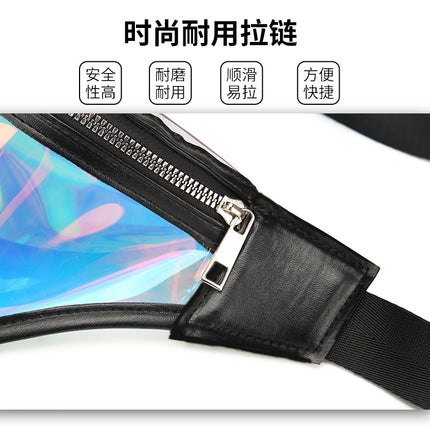 Summer New Colorful Transparent Waist Bag PVC Chest Bag Running Mobile Phone Waterproof Anti-splash Sports Waist Bag Swimming Crossbody