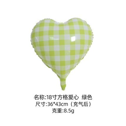 New 18-inch Striped Love Aluminum Film Balloon Little Red Riding Book Valentine's Day Birthday Party Photo Decorative Balloon
