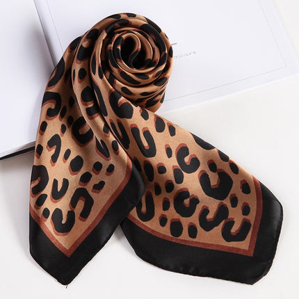 70cm Imitation Silk Square Scarf Fashion All-match Silk Scarf Professional Scarf Korean Style Neck Protection Scarf Decorative Small Square Scarf