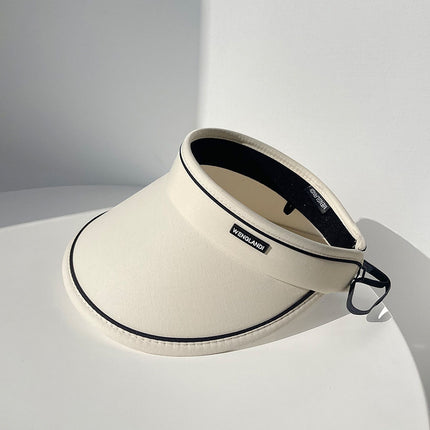 Women's Summer Trendy Korean Fashion Versatile Face-Slimming Visor Hat for Outdoor Commuting, Cycling, Sun Protection, and Sunshade