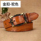 Gold buckle-camel / 105cm