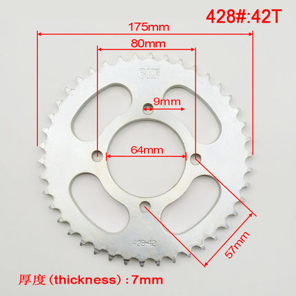 428 tooth plate 28 32 34 38T tooth sprocket electric vehicle modification accessories tricycle chain plate single row gear plate