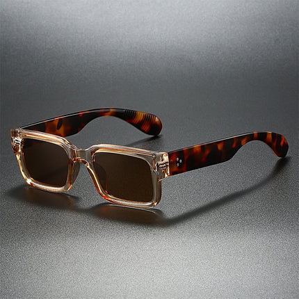 Cross-border New Small Box European and American Fashion Sunglasses Summer Sun Protection Personalized Rivet Internet Celebrity Same Style Sunglasses