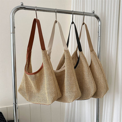 Handwoven Bags for Women 2025 New Trendy Fashion Retro Tote Bag Straw Bag Versatile Large Capacity Shoulder Bag