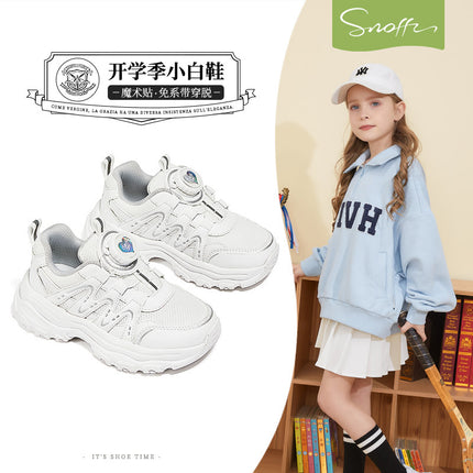 [Special Offer] Snafy Girls' Sneakers Spring 2025 New Outdoor Casual Shoes Campus Student White Shoes