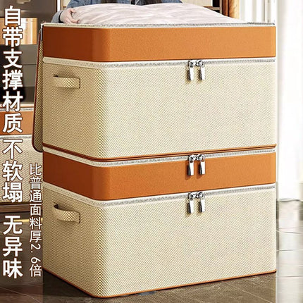 Non-woven large-capacity household clothes storage box wardrobe layered cotton quilt storage storage packaging finishing