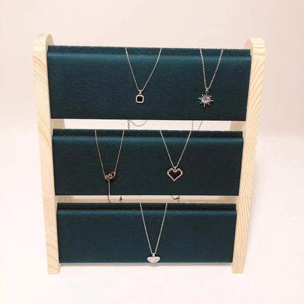 Bamboo necklace display stand stall desktop decoration display props display board jewelry storage tray jewelry rack