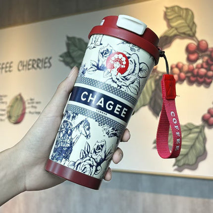 Overlord Tea Ji Tongyi Thermos Cup 316 Stainless Steel Lily-in-the-valley Coffee Cup Portable Car Double Drinking Gift Water Cup