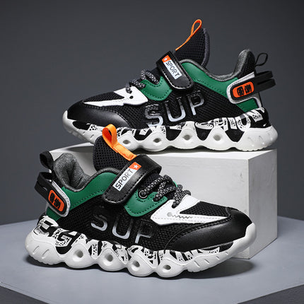 Mesh Breathable Children's Sports Shoes, Lightweight Non-Slip Breathable Mesh Running Shoes, Casual Shoes for Middle-Aged and Older Children, Drop Shipping