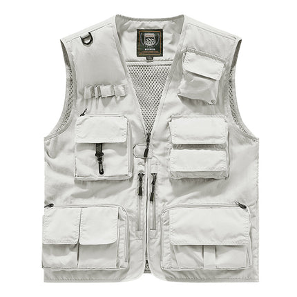 A minimum order work uniform vest custom logo emergency management communication security personnel tooling vest printing