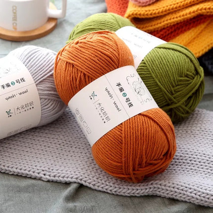 Doll hand-knitted No. 2 handmade wool woven scarf HAT medium thick coat stick needle DIY6 strand wool wholesale