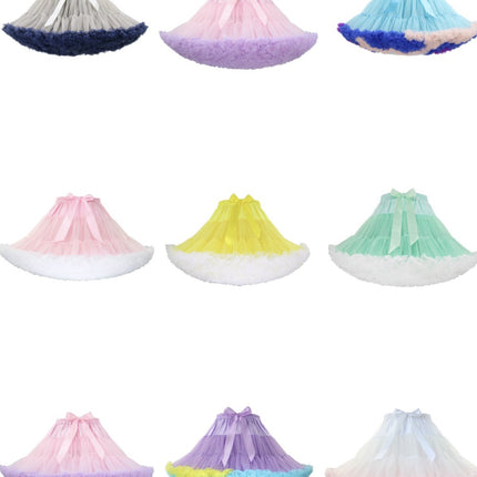 Adult Petticoat Daily Style Ultra-Puffy Nylon Lolita Cloud Petticoat Seamless Marshmallow Violent Puffy Skirt
