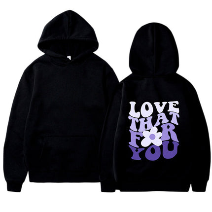 2024 Export Popular Sweatshirt Spring and Autum Men's and Women's Hooded Sweatshirt Flower Print Casual Hoodie Independent Station