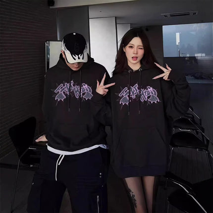 High-End Men's and Women's Long-Sleeved Ins-Style Tops, Special Couple Wear, Autumn and Winter Velvet Hooded Sweatshirts, Trendy Brand Class Uniforms