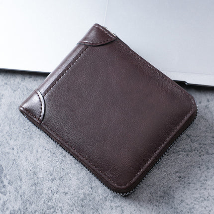 Factory wholesale men's driver's license card set European and American fashion cross-border multi-functional zipper coin purse multi-card card bag