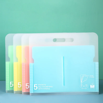 Portable organ bag transparent folder a4 large capacity student examination paper storage bag bill file classification storage bag