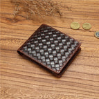 Braided pattern-red brown [crazy horse first layer cowhide]