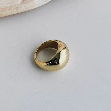 Basic Stacked Balloon Ring Brass Plated 18K Gold/Platinum Light Luxury Fashion High Style New Ring