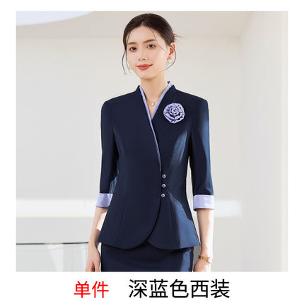 Professional Suit suit Female Spring and Autumn Senior Beauty Salon Beautician Work Clothes Medical Beauty Front Desk Reception Suit Jacket