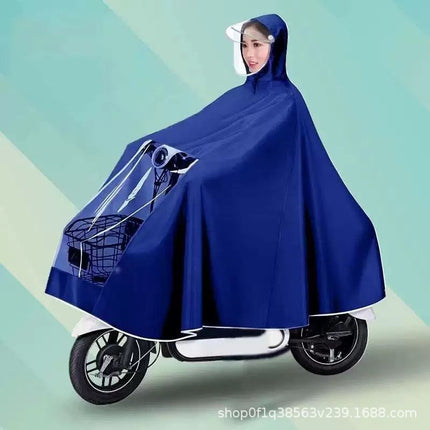 Morandi Electric Poncho Raincoat Anti-rainstorm Full-body Electric Motorcycle Single Extra-large Thickened Men's and Women's New Style