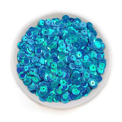 6MM round curved surface hole PVC sequins jewelry accessories concave and convex surface wholesale flat bottom hexagonal sewing clothing beads