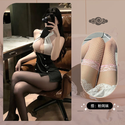 Sexy Lingerie, Hot Bed Passion, Secretary Uniform, Hip-Covering Skirt, Temptation Suit, No Need to Take Off Pajamas