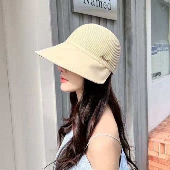 New fashion cap sunscreen sunshade hat women's all-match anti-ultraviolet big hat brim face distribution special for hair generation