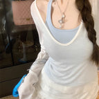 7792 white + blue beautiful back / S