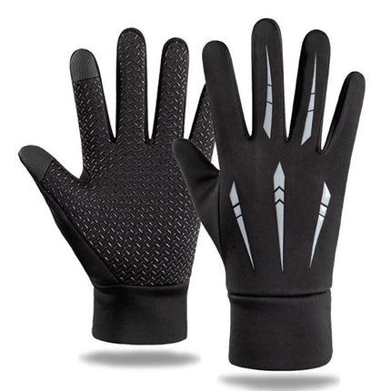 Touch Screen Warm Gloves with Five-Way Design for Autumn and Winter Men's Outdoor Sports Cycling Windproof Five-Claw Waterproof Winter Style