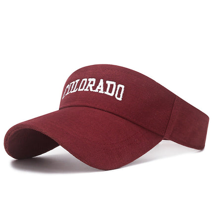 Summer Sports Sunshade Tennis Hat, Brushed Embroidered Letters, Small Face, Can Be Tied into a Ponytail, Empty Top Hat, Same Style for Men and Women