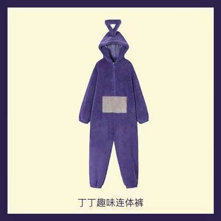 Antenna baby pajamas adult children Boys and Girls cute girl cartoon homewear winter one-piece pajamas