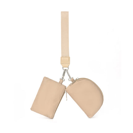 2024 New Lulu Same Style Wrist Bag Portable Lulu Card Bag Bank Card Mini Coin Cosmetics Bag