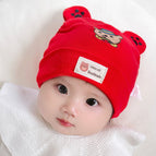 Hat bear red single hat / 1-12 months 38-46cm