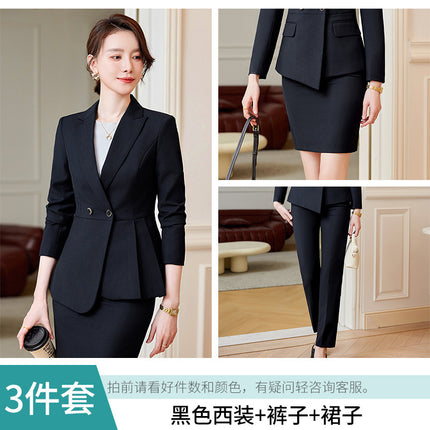 Suit suit women's spring and autumn fashion temperament goddess fan Gao end professional suit sales office workwear sales work clothes