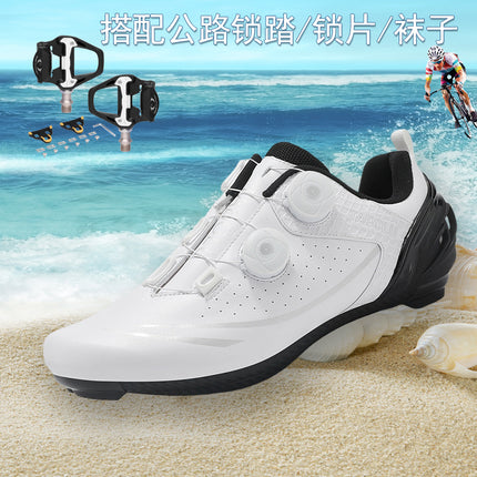 Factory First-Hand Supply Cross-Border Road Cycling Lock Shoes Bicycle Shoes with Lock Pedal Self-Locking Shoes Outdoor Cycling Bicycles