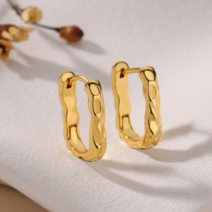 European and American Niche Earrings Design Light Luxury High-End Earrings for Women Summer Simple and Versatile Copper Gold-Plated Earrings Wholesale