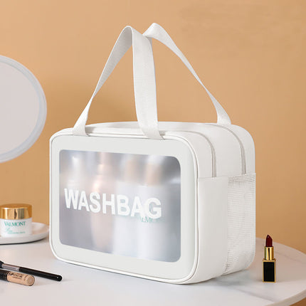 Cross-border PVC Wash Bag Portable Shoulder Dry and Wet Separation Bag Swimming Fitness Bath Bag Waterproof Makeup Storage Bag