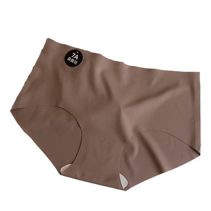 Girls' Seamless Underwear, Soft Micro-Brushed, Fully Antibacterial, Silk Crotch, Mid-Waist Women's Briefs, Thin Style