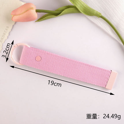 New 32mm Japanese and Korean Ins Style Dopamine Color DIY Keychain Ribbon Lanyard Embroidered Canvas Strap Korean Strap