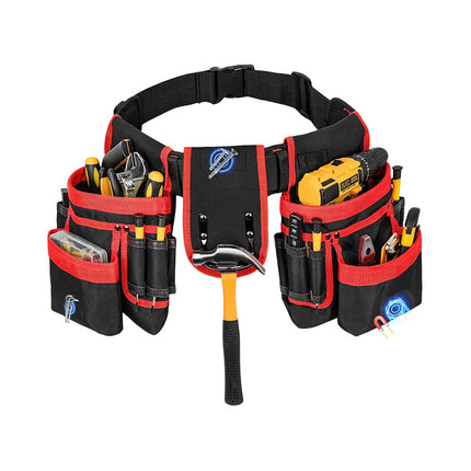 Cross-border multifunctional adjustable multi-pocket strong magnetic repair kit waist bag tool storage belt waist bag wholesale