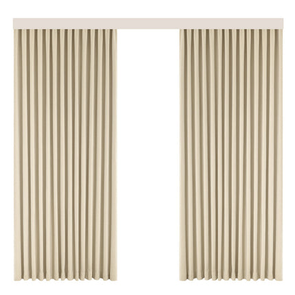 Keqiao Full Blackout Double-Sided Chenille Curtains Finished Product for Bedroom, High-End Modern Minimalist Cream Style Shaoxing Curtains
